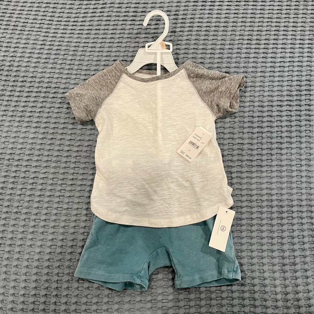NWT Adriano Goldschmied shorts and t shirt set